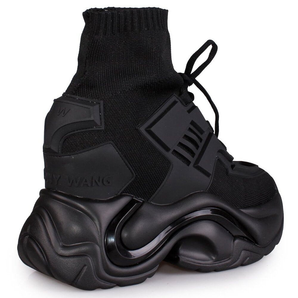 ANTHONY WANG JUPITER 08 Kairo-X Black Platform Sneakers - Picture 3 of 3